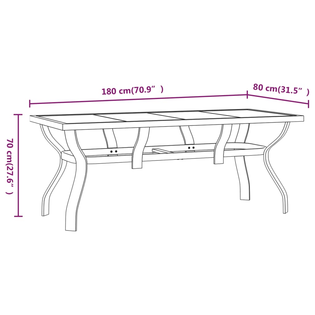 5-delige Tuinset grijs en zwart is nu te koop bij PeponiXL, paradijselijk wonen!