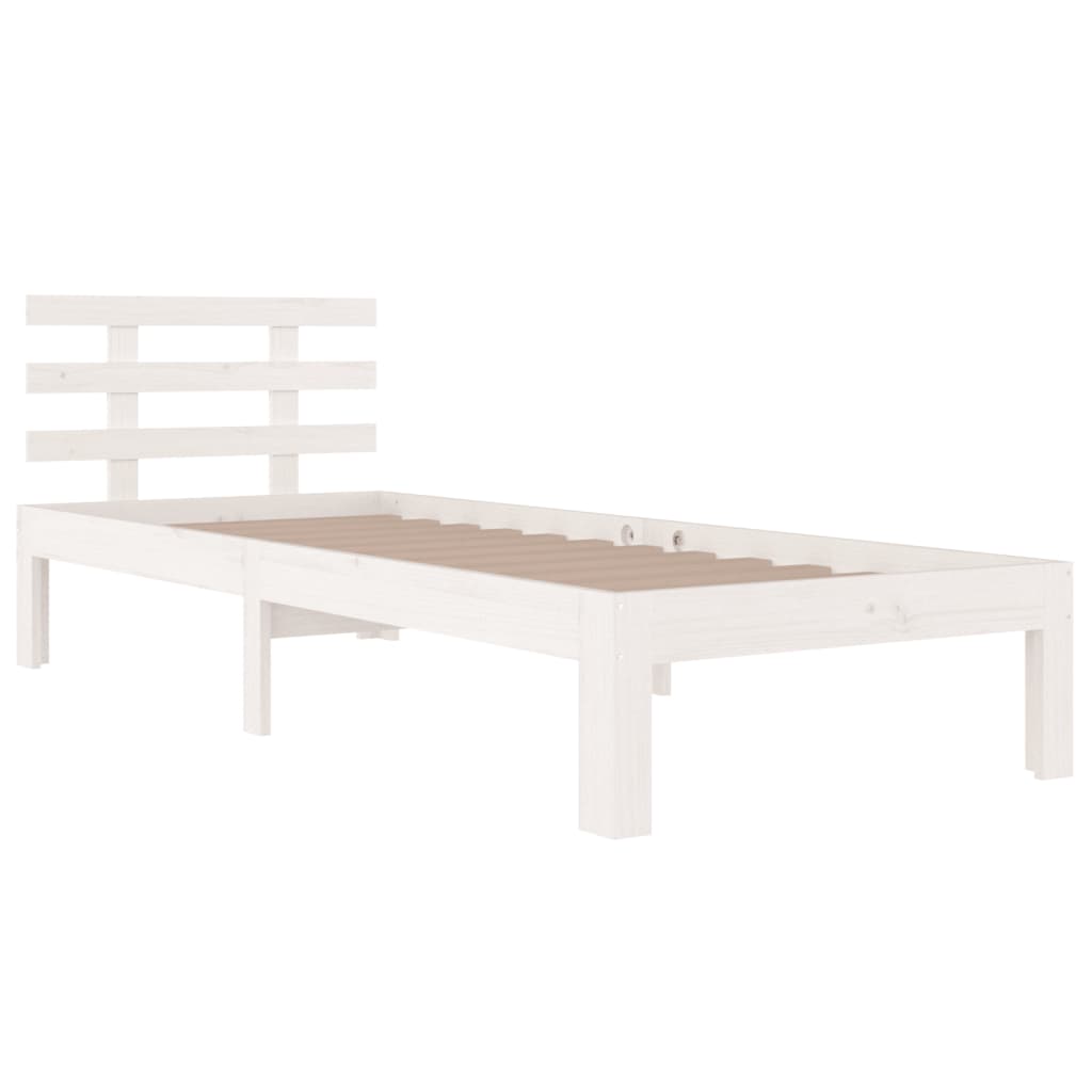 Bedframe massief hout wit 75x190 cm is nu te koop bij PeponiXL, paradijselijk wonen!