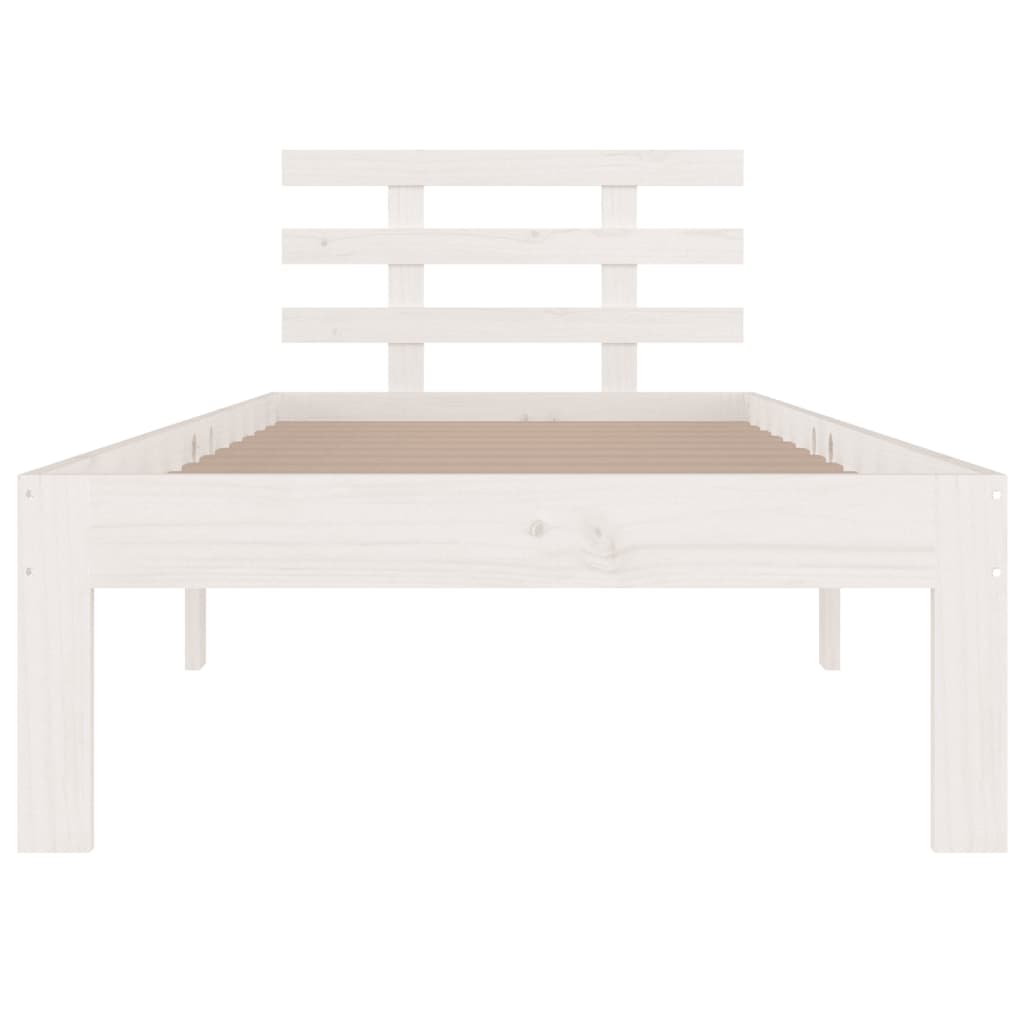 Bedframe massief hout wit 75x190 cm is nu te koop bij PeponiXL, paradijselijk wonen!