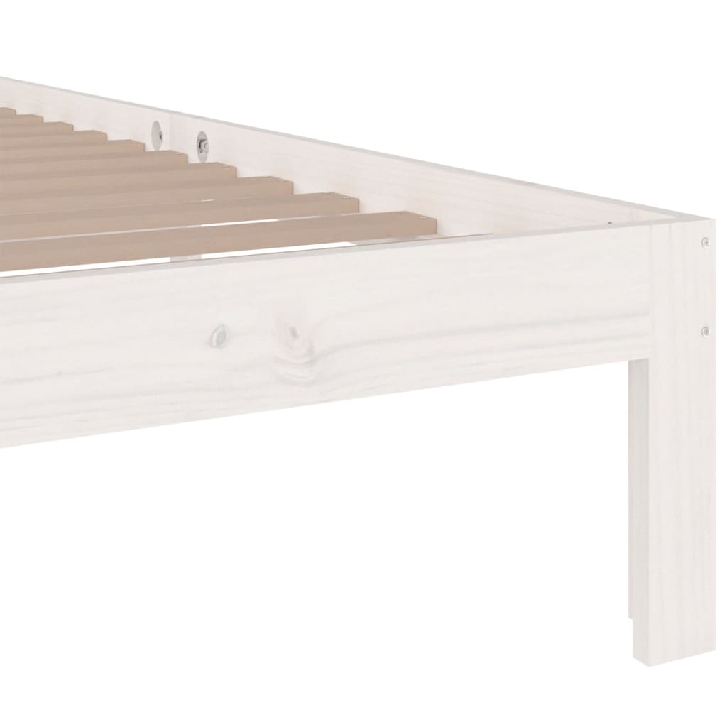 Bedframe massief hout wit 75x190 cm is nu te koop bij PeponiXL, paradijselijk wonen!