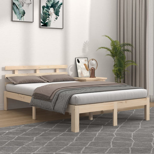 Bedframe massief hout 140x190 cm is nu te koop bij PeponiXL, paradijselijk wonen!