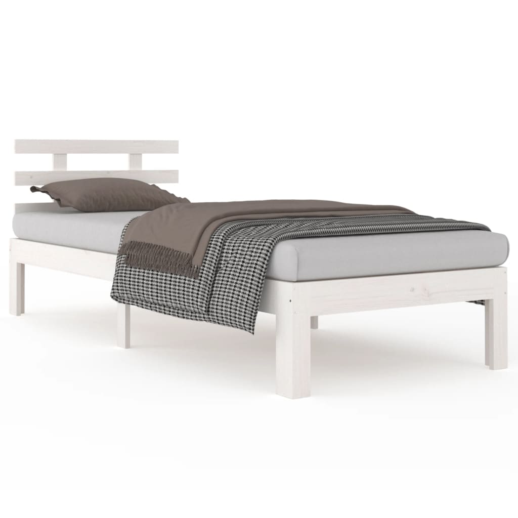 Bedframe massief hout wit 90x200 cm is nu te koop bij PeponiXL, paradijselijk wonen!