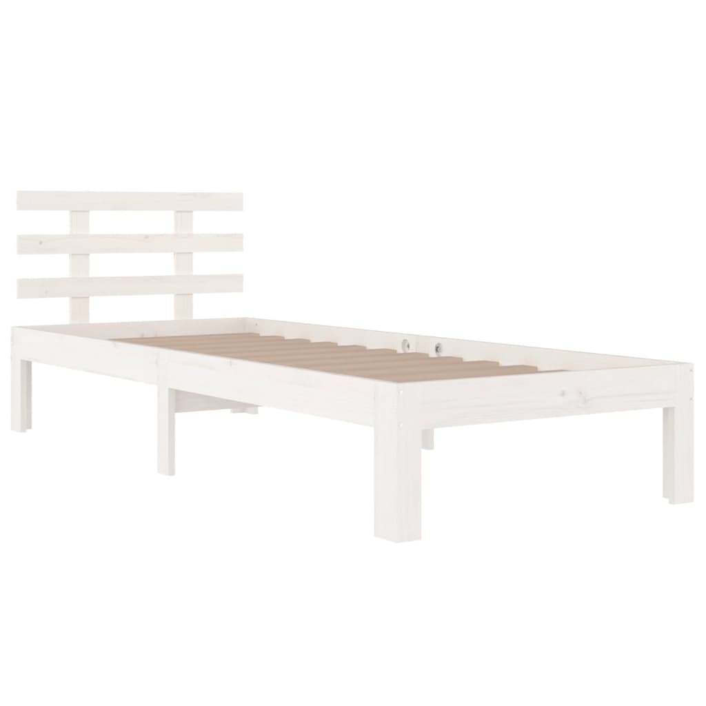 Bedframe massief hout wit 100x200 cm is nu te koop bij PeponiXL, paradijselijk wonen!