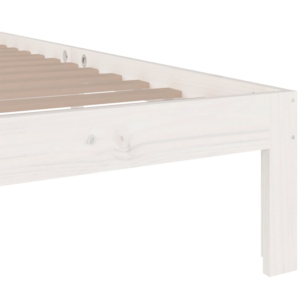 Bedframe massief hout wit 100x200 cm is nu te koop bij PeponiXL, paradijselijk wonen!