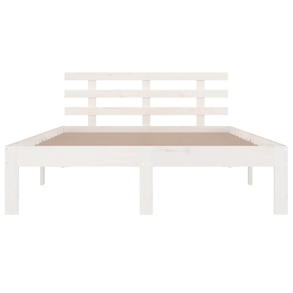 Bedframe massief hout wit 140x200 cm is nu te koop bij PeponiXL, paradijselijk wonen!
