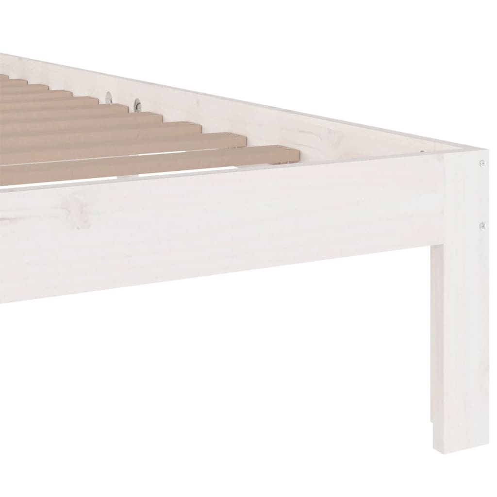 Bedframe massief hout wit 140x200 cm is nu te koop bij PeponiXL, paradijselijk wonen!