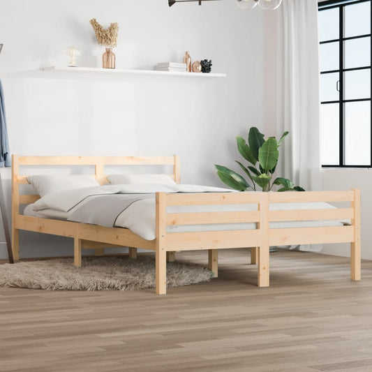 Bedframe massief hout 135x190 cm is nu te koop bij PeponiXL, paradijselijk wonen!