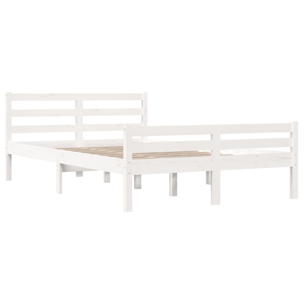 Bedframe massief hout wit 135x190 cm is nu te koop bij PeponiXL, paradijselijk wonen!
