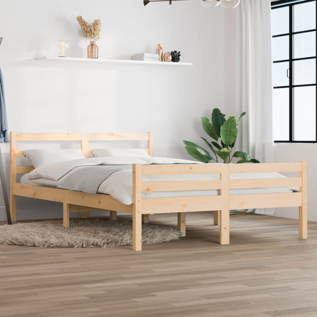 Bedframe massief hout 140x190 cm is nu te koop bij PeponiXL, paradijselijk wonen!