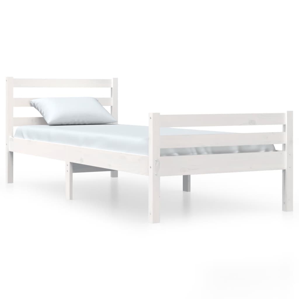 Bedframe massief hout wit 100x200 cm is nu te koop bij PeponiXL, paradijselijk wonen!