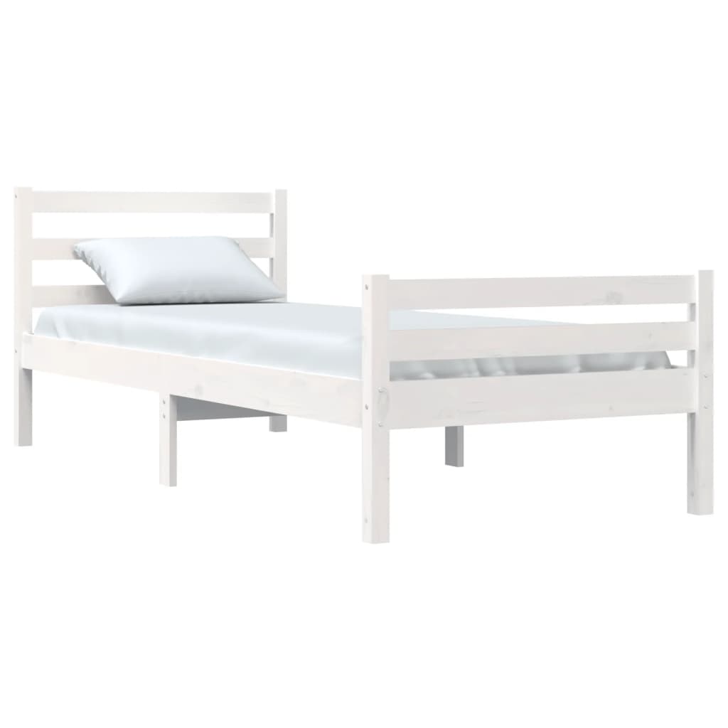 Bedframe massief hout wit 100x200 cm is nu te koop bij PeponiXL, paradijselijk wonen!