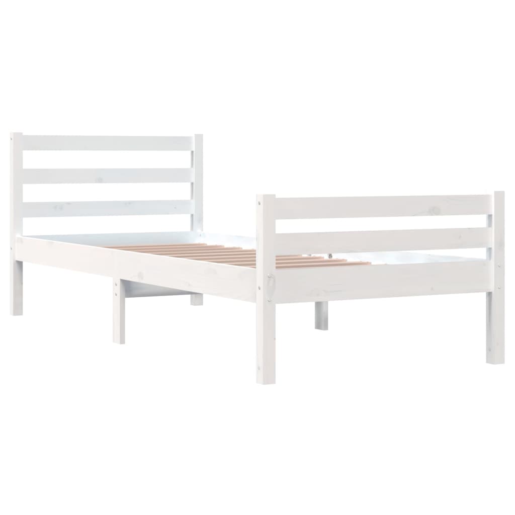 Bedframe massief hout wit 100x200 cm is nu te koop bij PeponiXL, paradijselijk wonen!