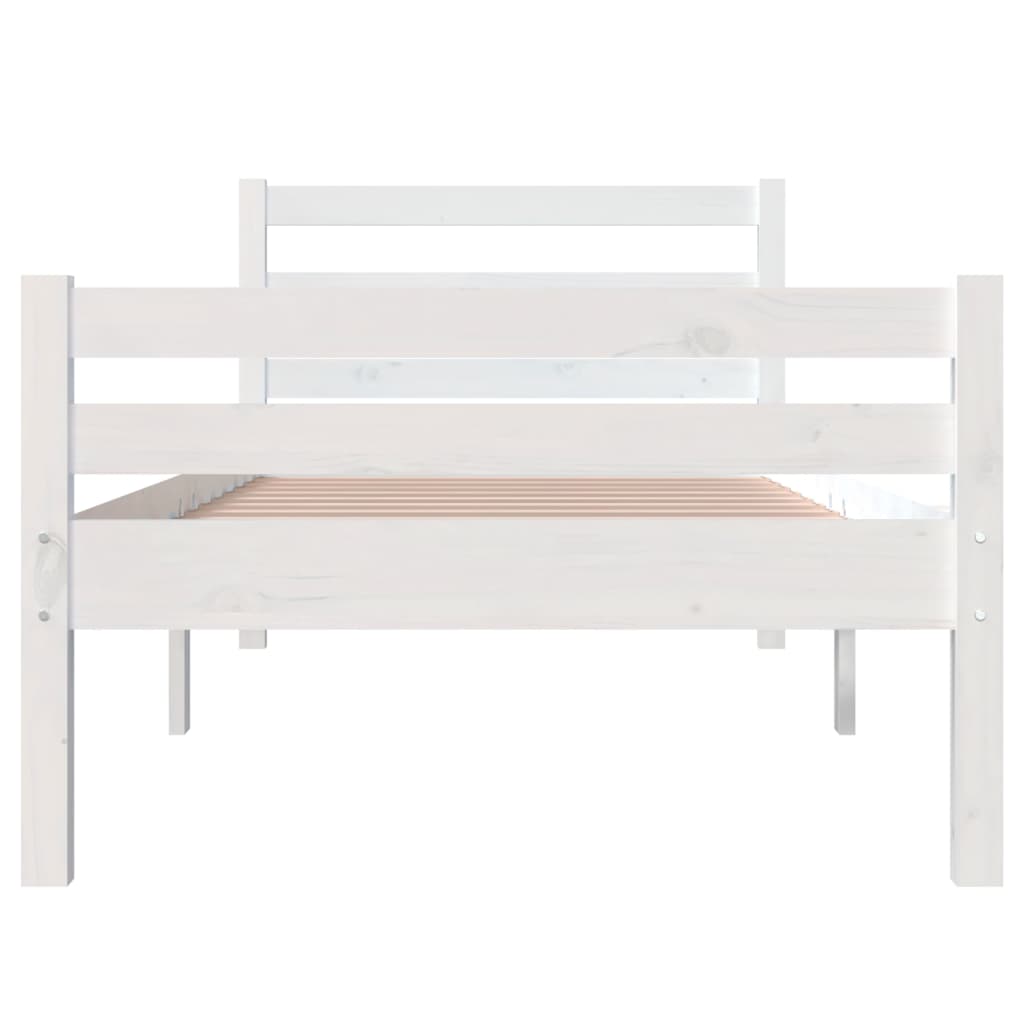 Bedframe massief hout wit 100x200 cm is nu te koop bij PeponiXL, paradijselijk wonen!