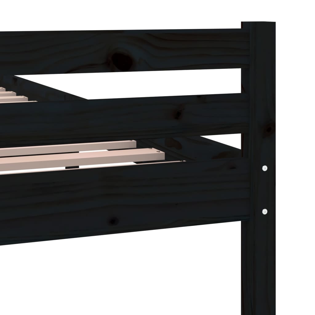 Bedframe massief hout zwart 100x200 cm is nu te koop bij PeponiXL, paradijselijk wonen!