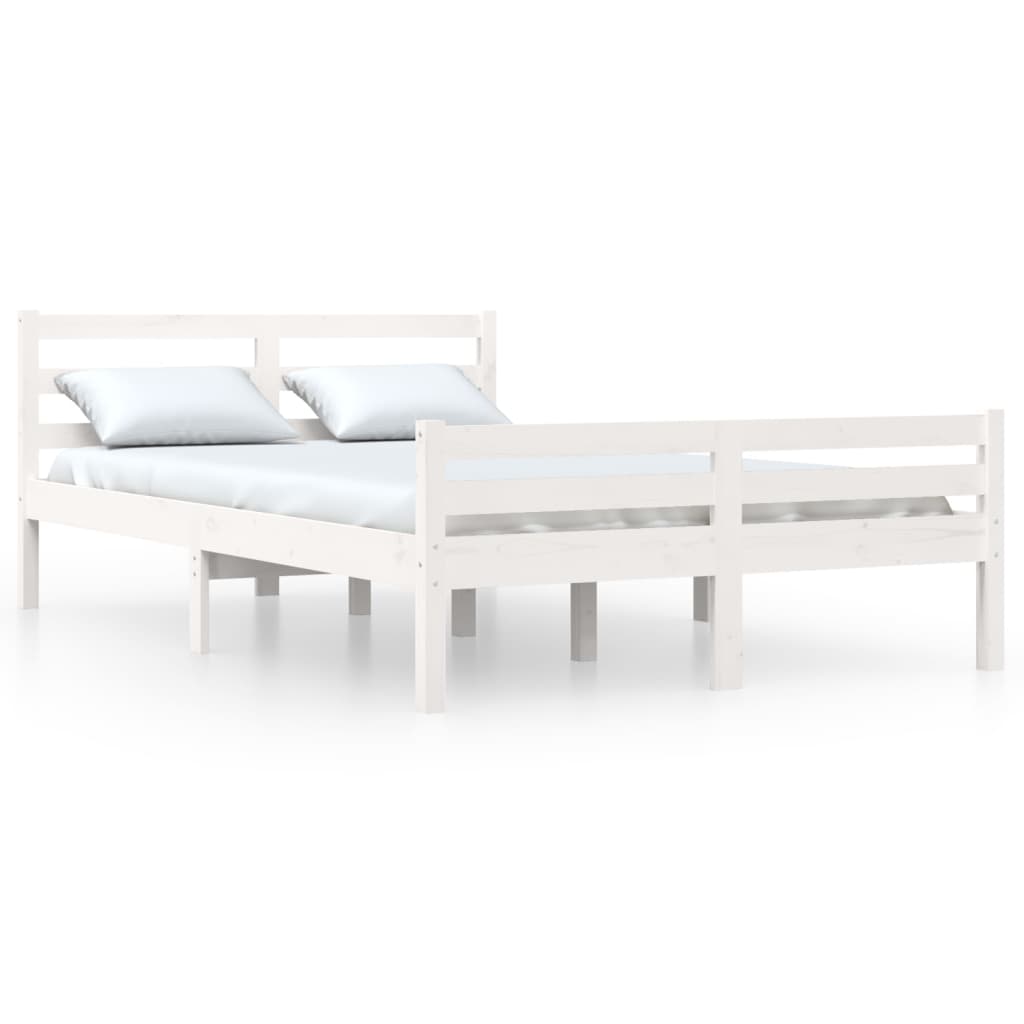 Bedframe massief hout wit 140x200 cm is nu te koop bij PeponiXL, paradijselijk wonen!
