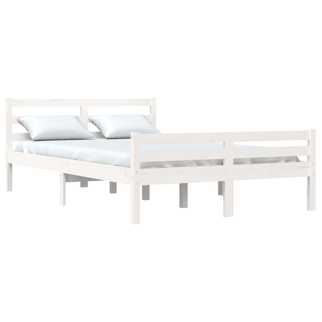 Bedframe massief hout wit 140x200 cm is nu te koop bij PeponiXL, paradijselijk wonen!