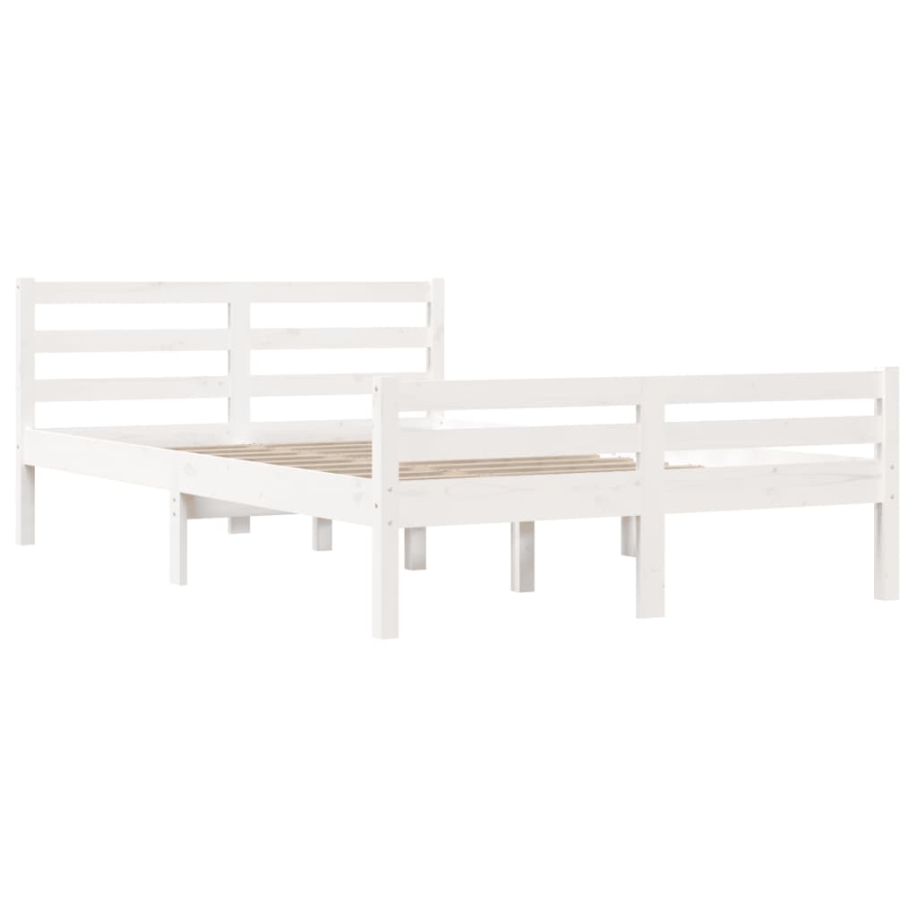 Bedframe massief hout wit 140x200 cm is nu te koop bij PeponiXL, paradijselijk wonen!
