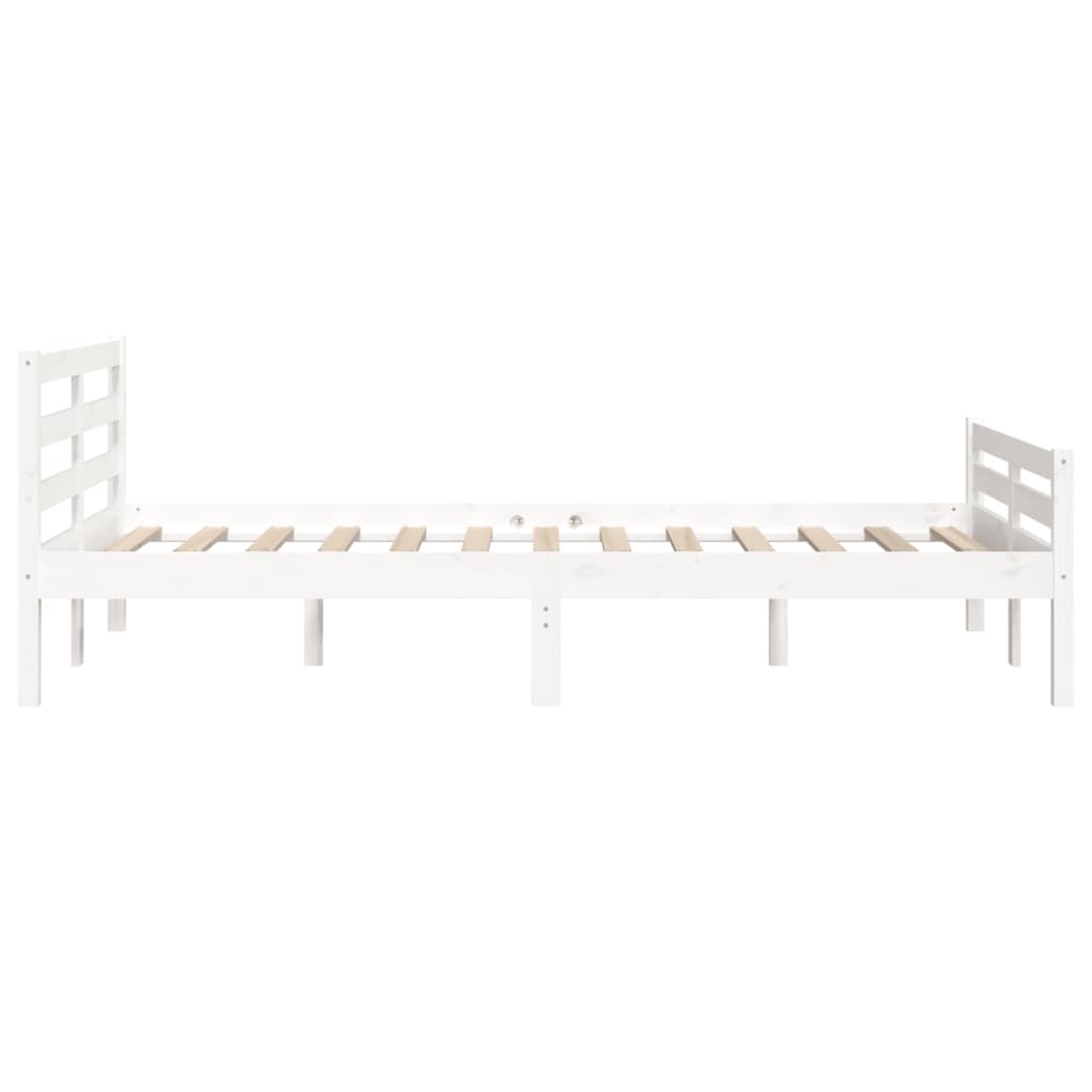 Bedframe massief hout wit 140x200 cm is nu te koop bij PeponiXL, paradijselijk wonen!