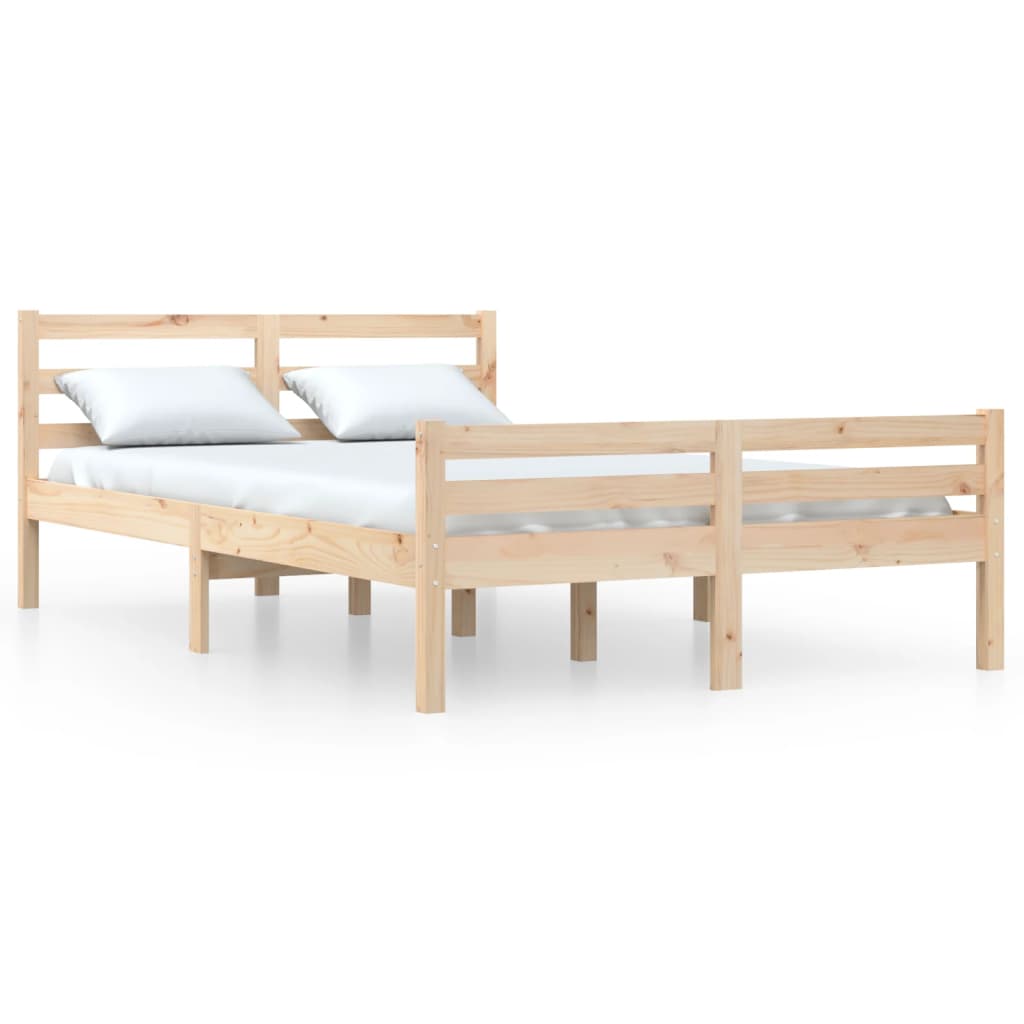 Bedframe massief hout 150x200 cm is nu te koop bij PeponiXL, paradijselijk wonen!