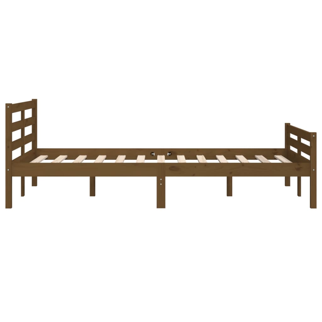 Bedframe massief hout honingbruin 150x200 cm is nu te koop bij PeponiXL, paradijselijk wonen!