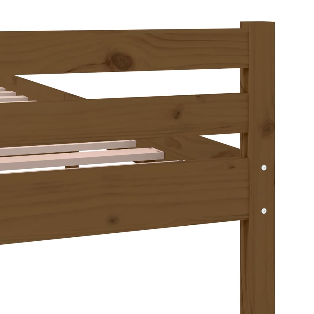 Bedframe massief hout honingbruin 150x200 cm is nu te koop bij PeponiXL, paradijselijk wonen!