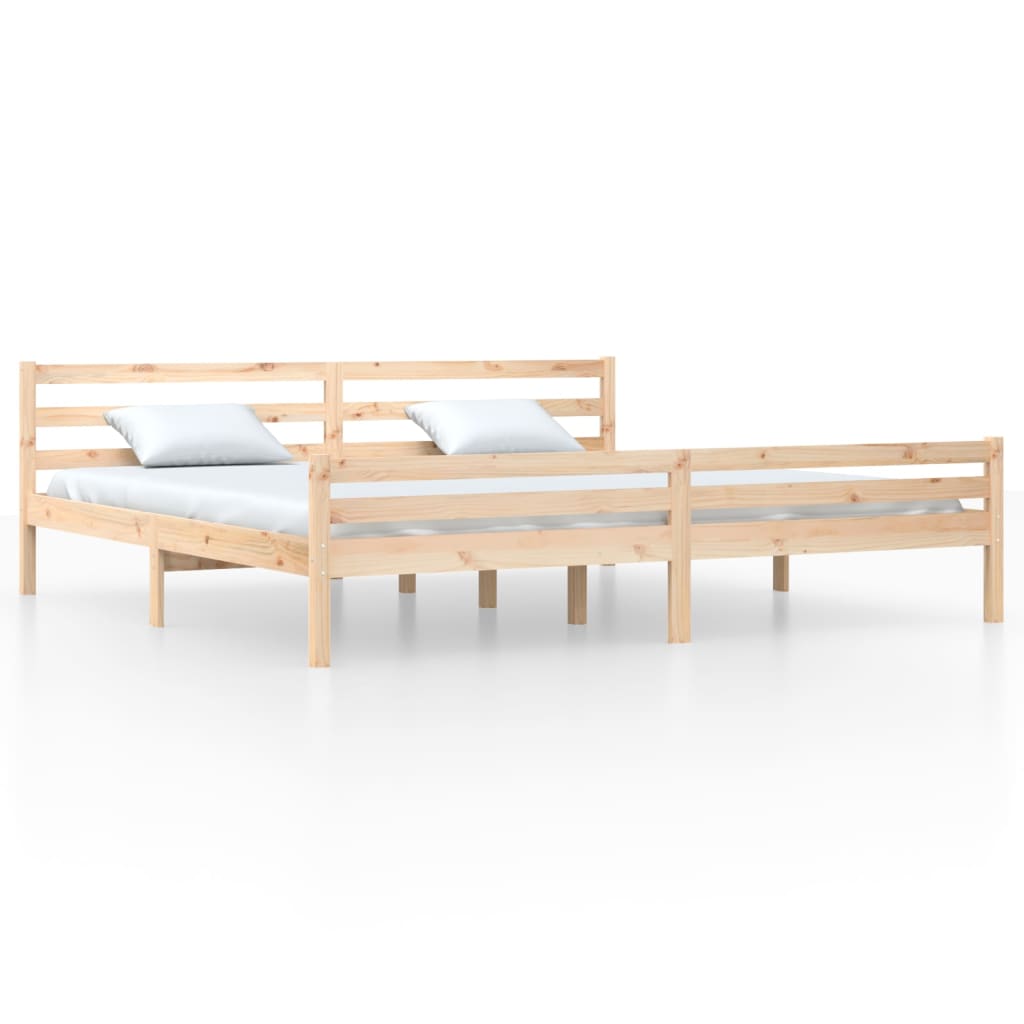 Bedframe zonder matras massief hout 200x200 cm is nu te koop bij PeponiXL, paradijselijk wonen!