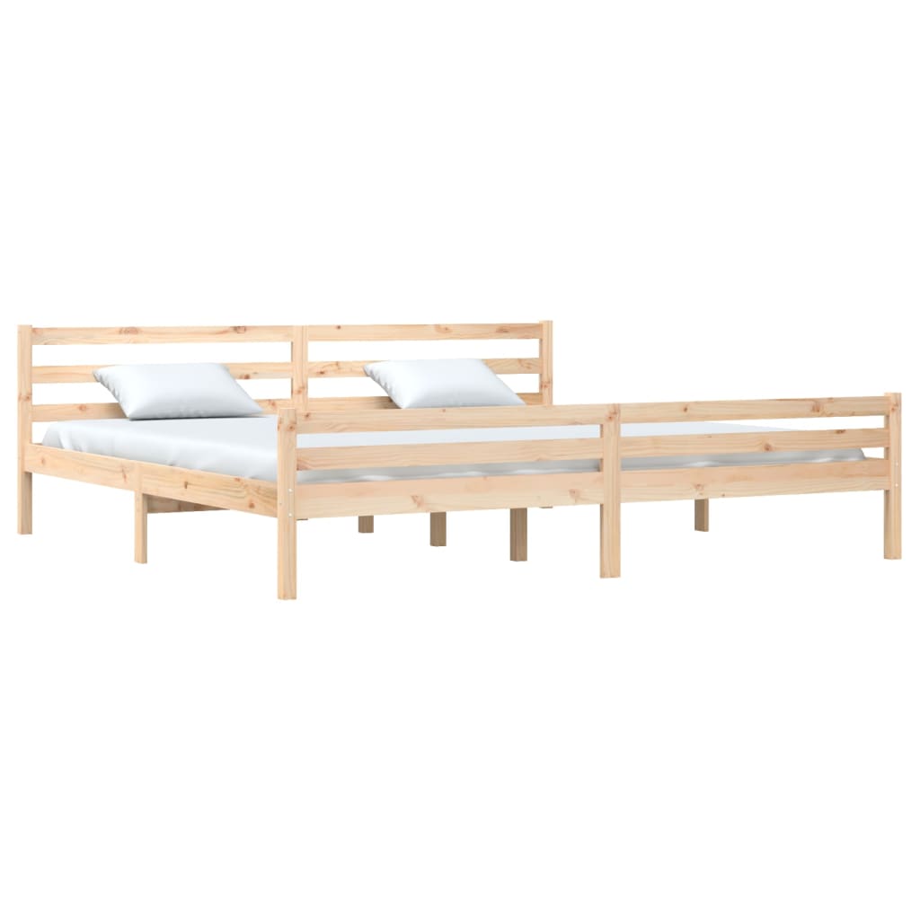 Bedframe zonder matras massief hout 200x200 cm is nu te koop bij PeponiXL, paradijselijk wonen!