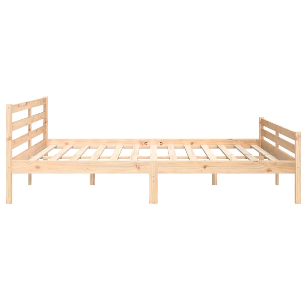 Bedframe zonder matras massief hout 200x200 cm is nu te koop bij PeponiXL, paradijselijk wonen!
