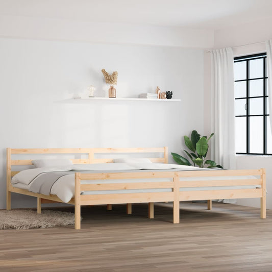 Bedframe zonder matras massief hout 200x200 cm is nu te koop bij PeponiXL, paradijselijk wonen!