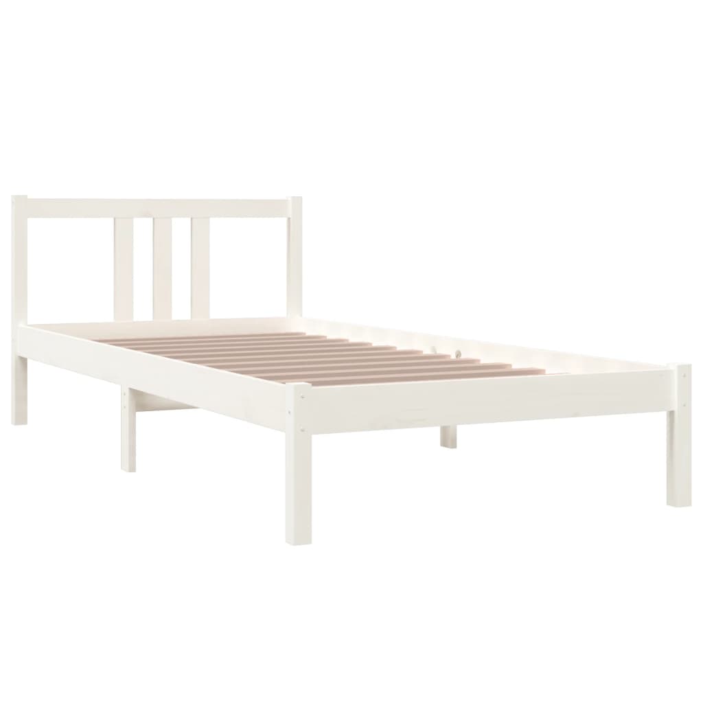 Bedframe massief hout wit 90x200 cm is nu te koop bij PeponiXL, paradijselijk wonen!