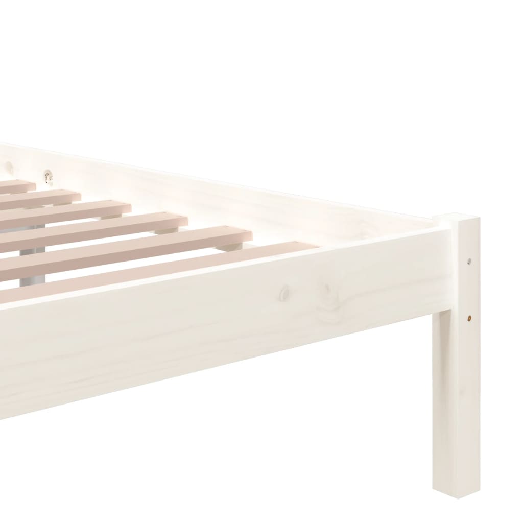 Bedframe massief hout wit 90x200 cm is nu te koop bij PeponiXL, paradijselijk wonen!