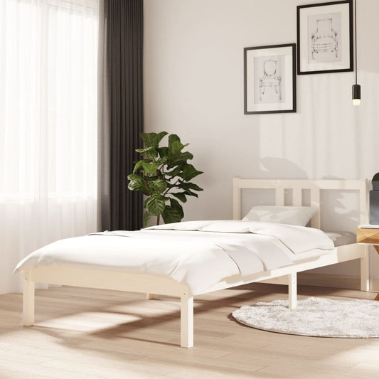 Bedframe massief hout wit 90x200 cm is nu te koop bij PeponiXL, paradijselijk wonen!