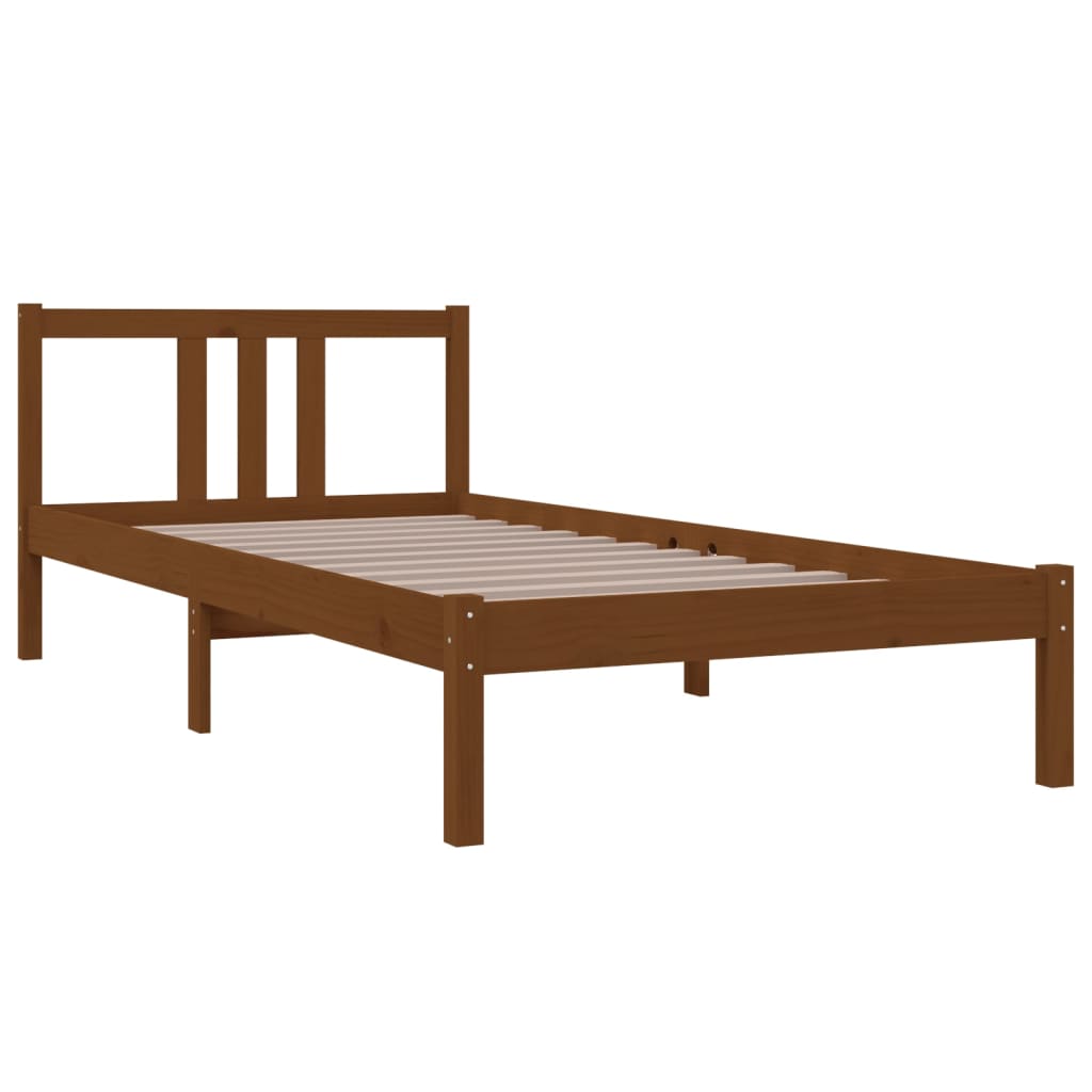 Bedframe massief hout honingbruin 90x200 cm is nu te koop bij PeponiXL, paradijselijk wonen!