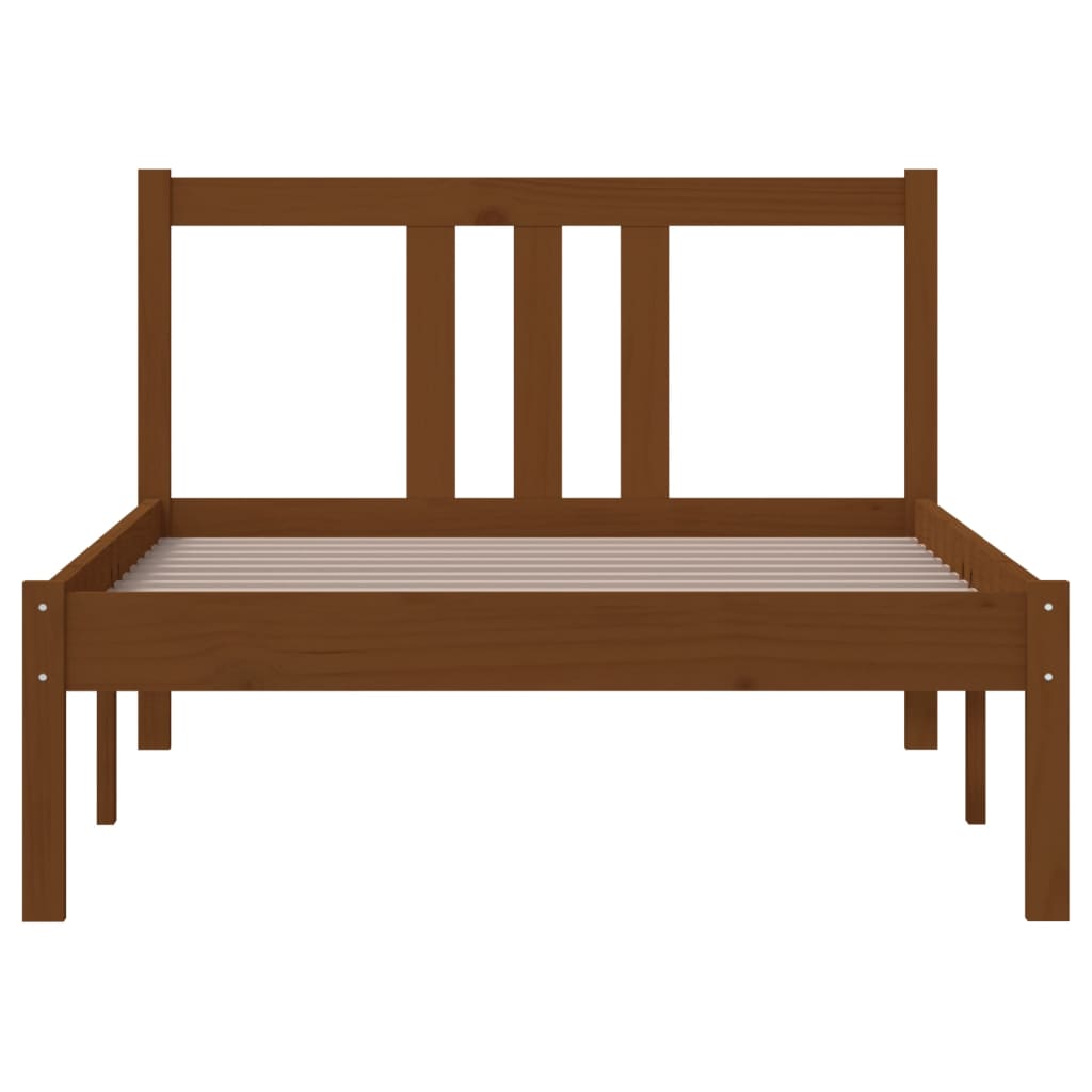 Bedframe massief hout honingbruin 90x200 cm is nu te koop bij PeponiXL, paradijselijk wonen!