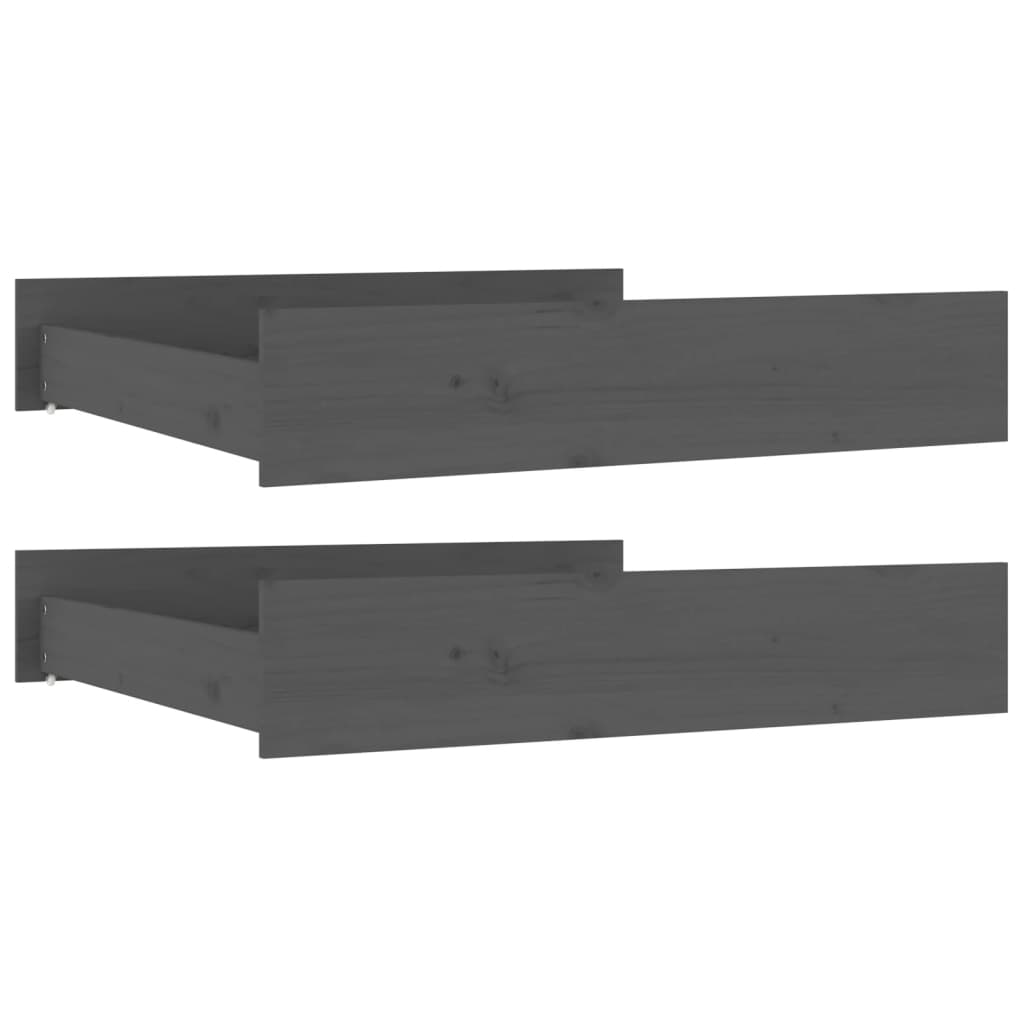 Bedlades 2 st massief grenenhout grijs is nu te koop bij PeponiXL, paradijselijk wonen!