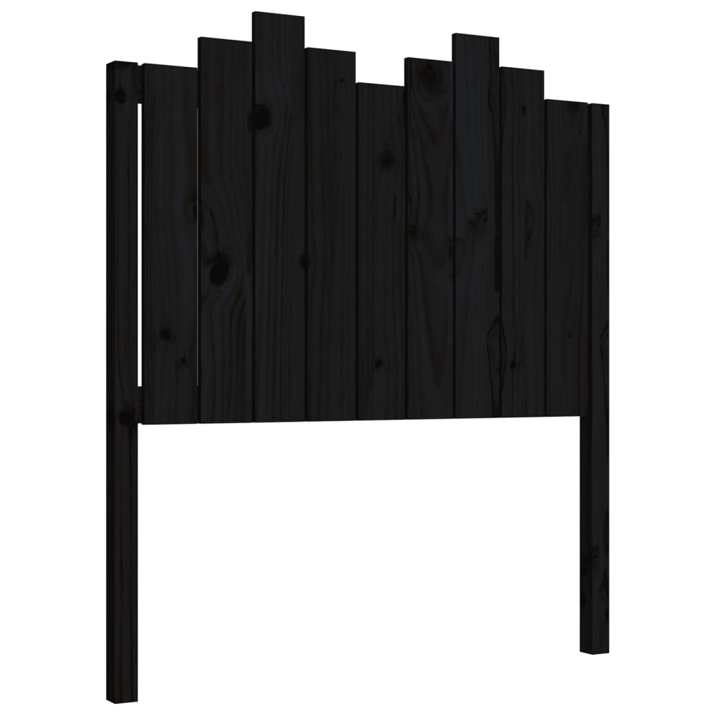 Hoofdbord 96x4x110 cm massief grenenhout zwart is nu te koop bij PeponiXL, paradijselijk wonen!