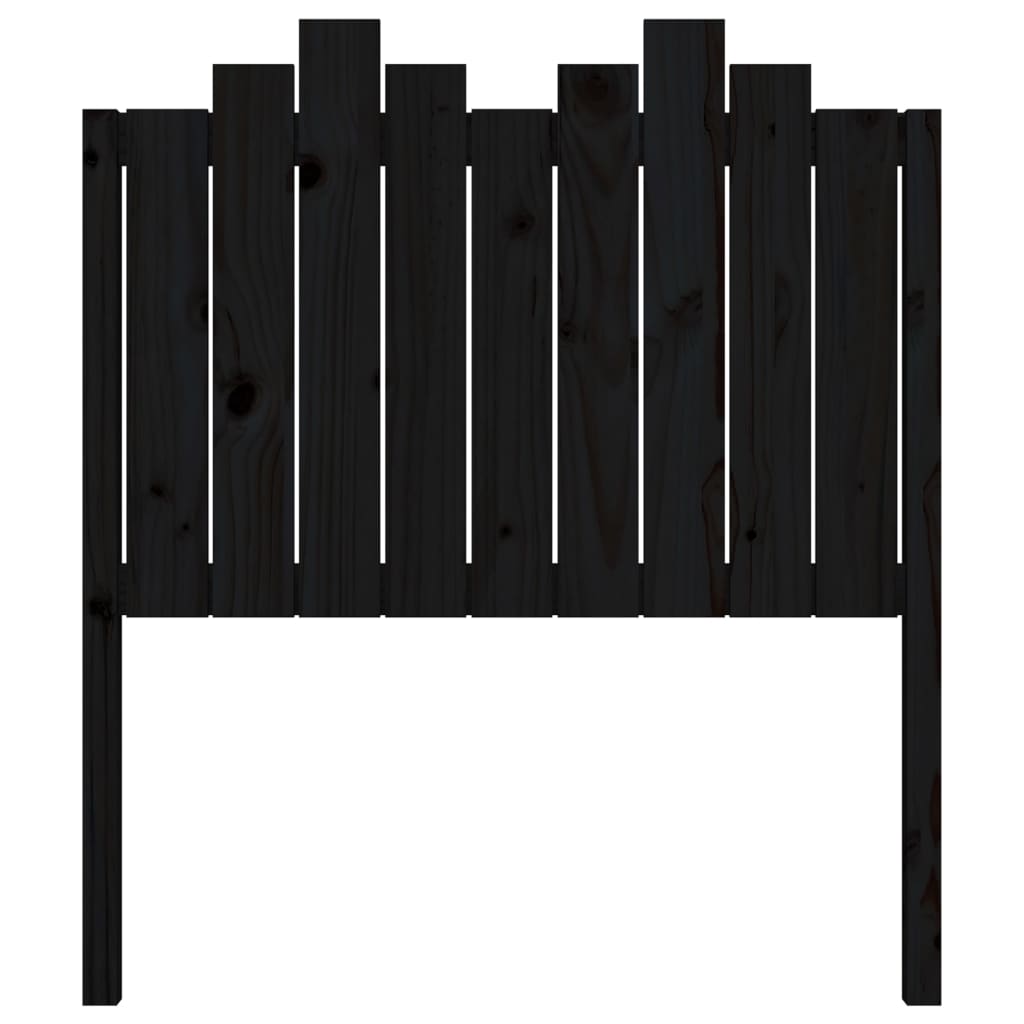 Hoofdbord 96x4x110 cm massief grenenhout zwart is nu te koop bij PeponiXL, paradijselijk wonen!