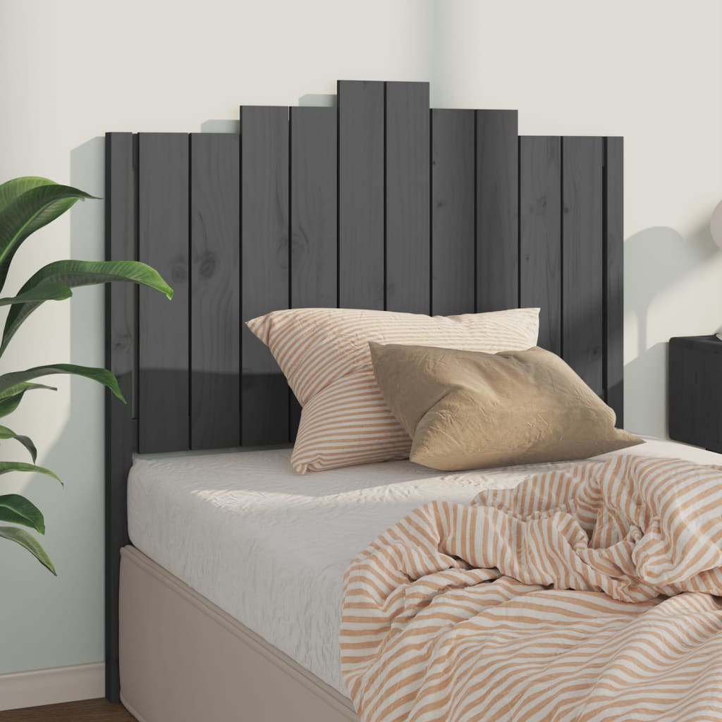 Hoofdbord 106x4x110 cm massief grenenhout grijs is nu te koop bij PeponiXL, paradijselijk wonen!
