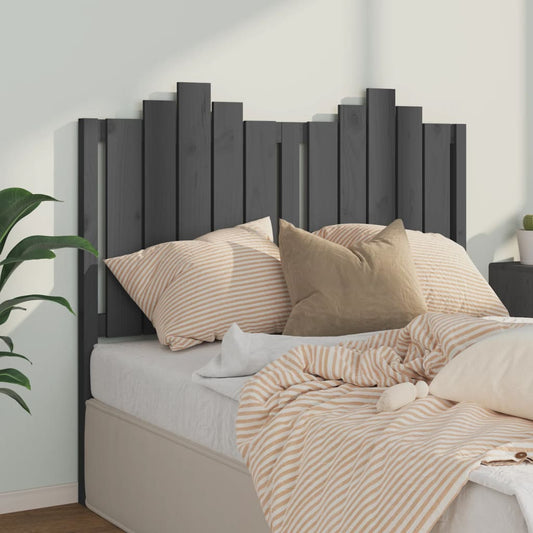 Hoofdbord 126x4x110 cm massief grenenhout grijs is nu te koop bij PeponiXL, paradijselijk wonen!