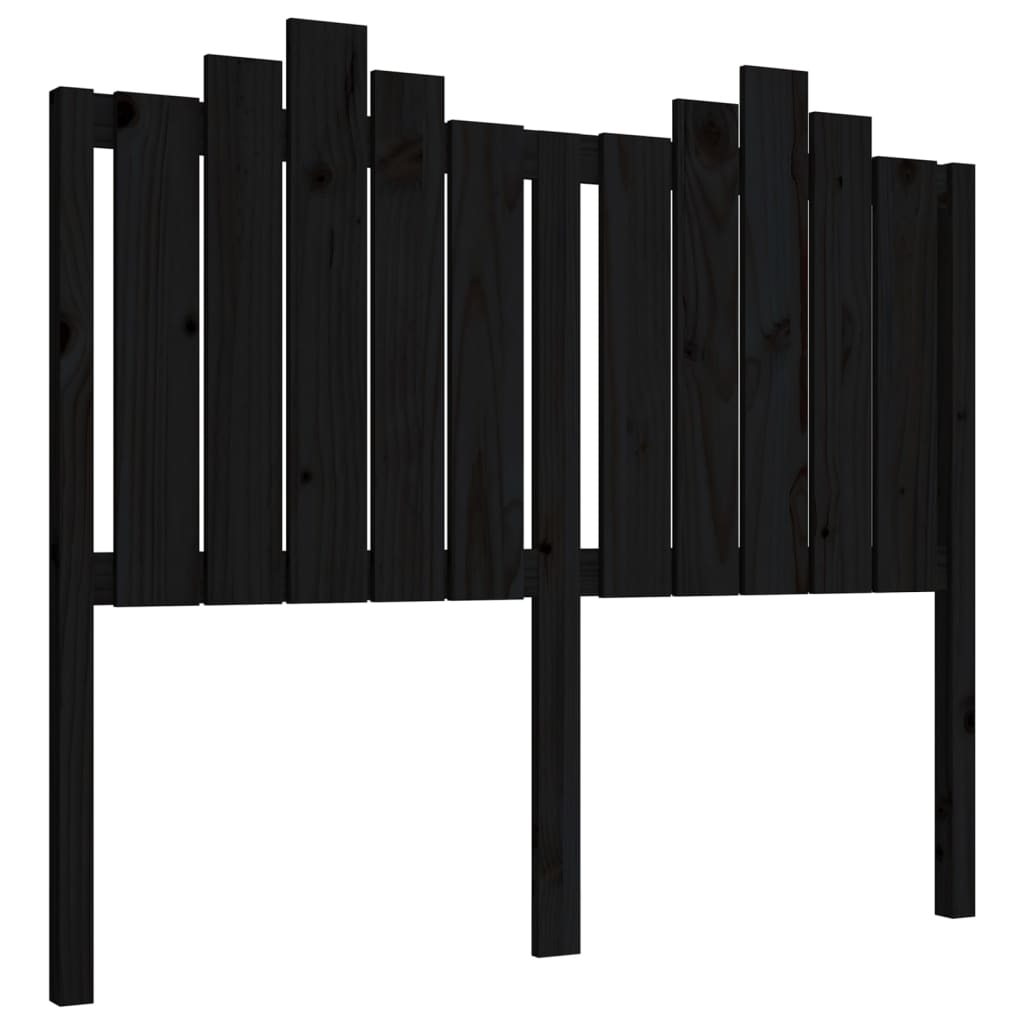 Hoofdbord 126x6x110 cm massief grenenhout zwart is nu te koop bij PeponiXL, paradijselijk wonen!