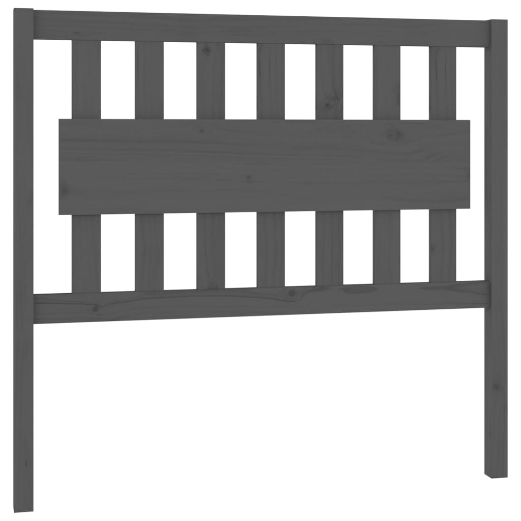 Hoofdbord 105,5x4x100 cm massief grenenhout grijs is nu te koop bij PeponiXL, paradijselijk wonen!
