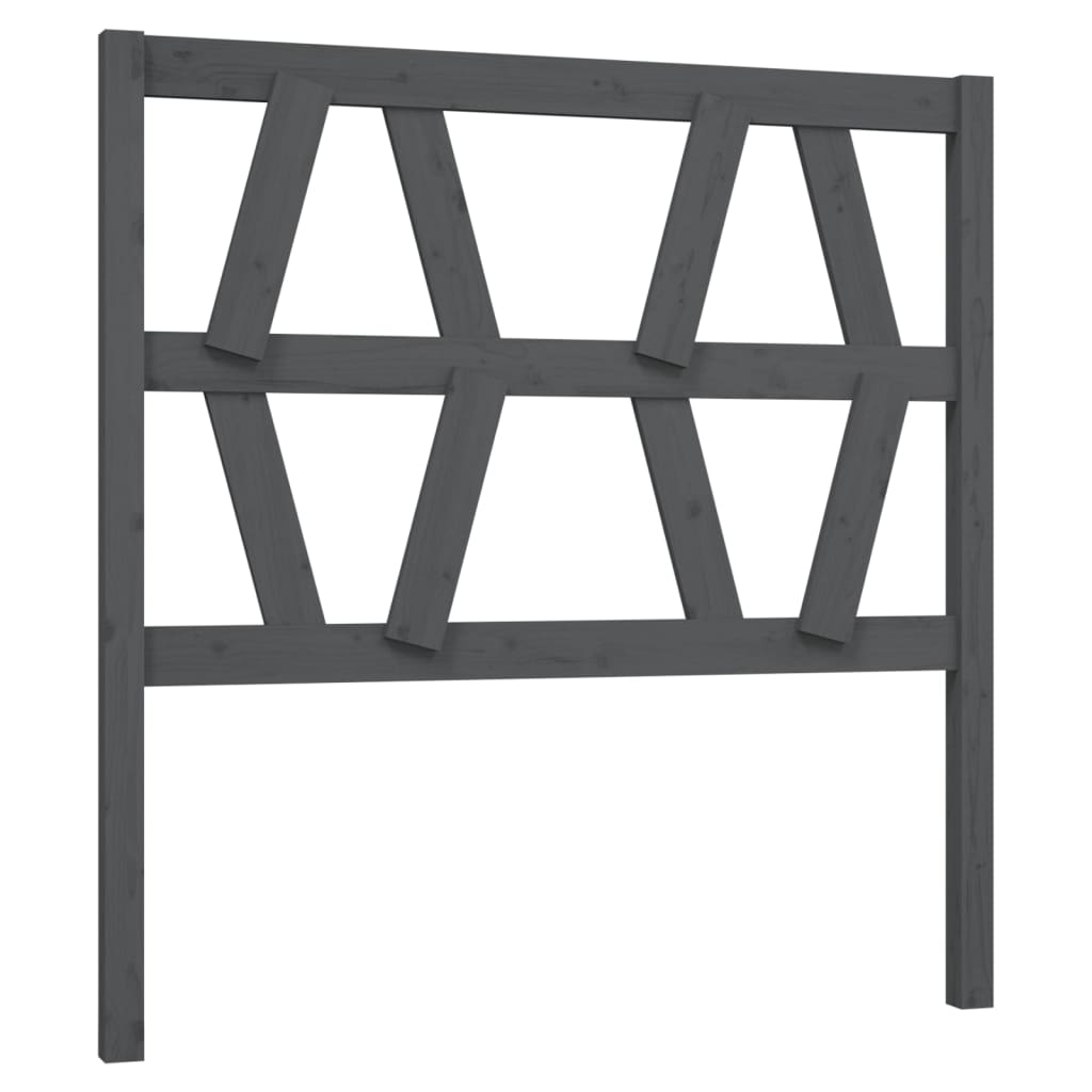 Hoofdbord 81x4x100 cm massief grenenhout grijs is nu te koop bij PeponiXL, paradijselijk wonen!