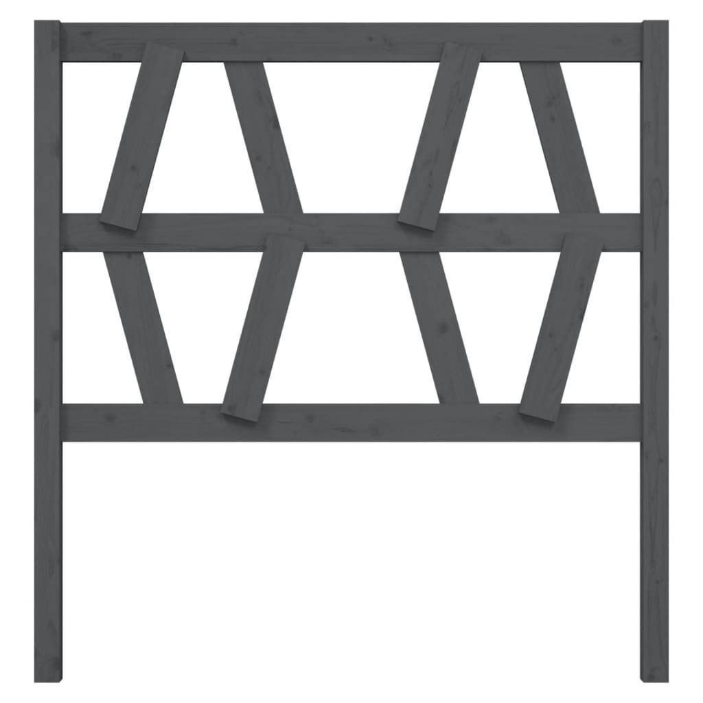 Hoofdbord 96x4x100 cm massief grenenhout grijs is nu te koop bij PeponiXL, paradijselijk wonen!