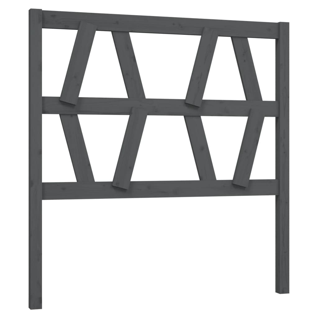 Hoofdbord 106x4x100 cm massief grenenhout grijs is nu te koop bij PeponiXL, paradijselijk wonen!