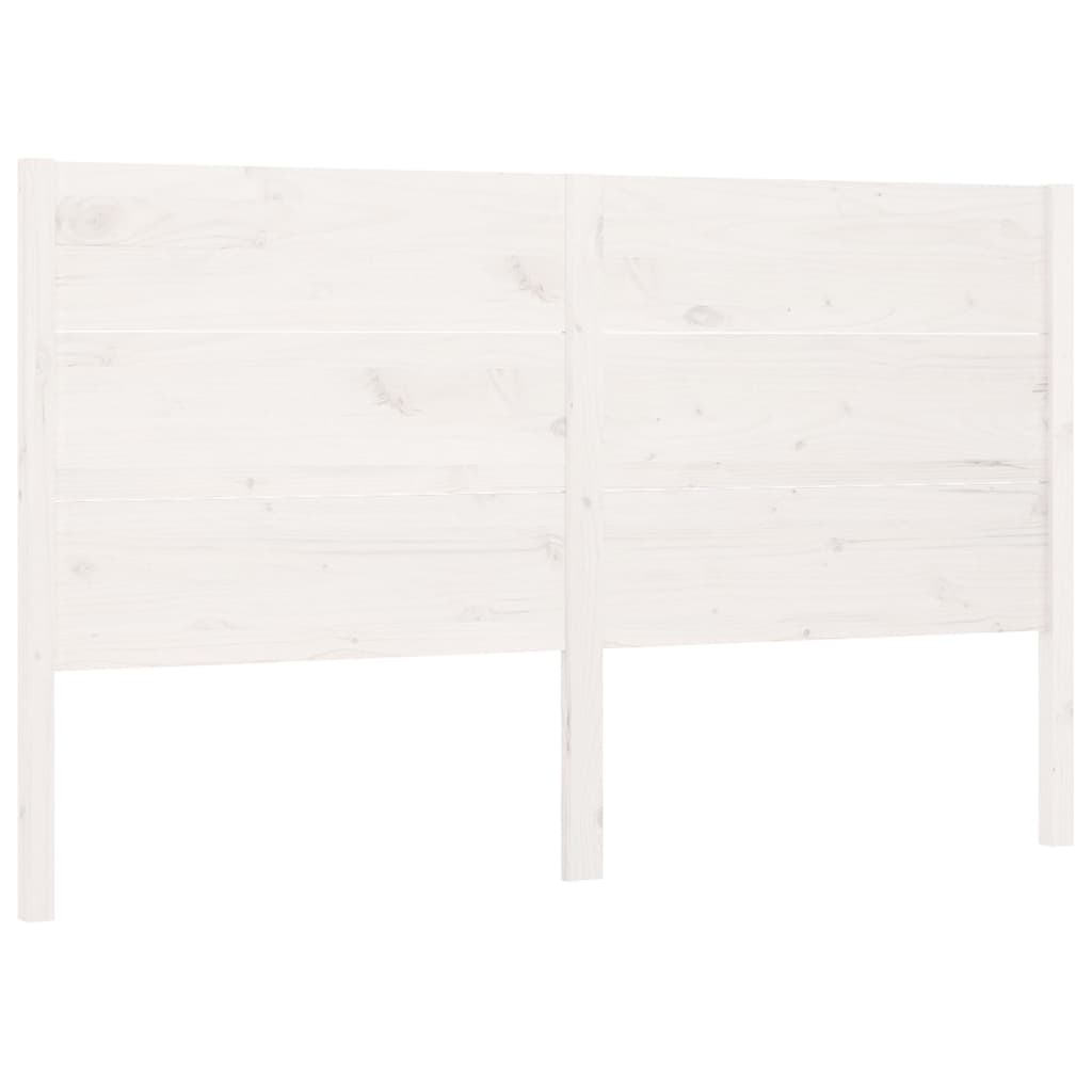 Hoofdbord 206x4x100 cm massief grenenhout wit is nu te koop bij PeponiXL, paradijselijk wonen!