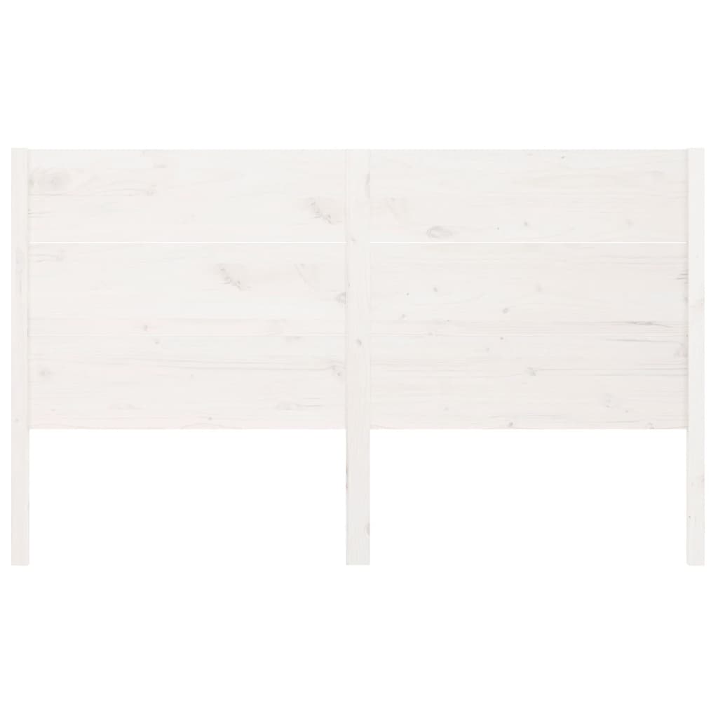 Hoofdbord 206x4x100 cm massief grenenhout wit is nu te koop bij PeponiXL, paradijselijk wonen!
