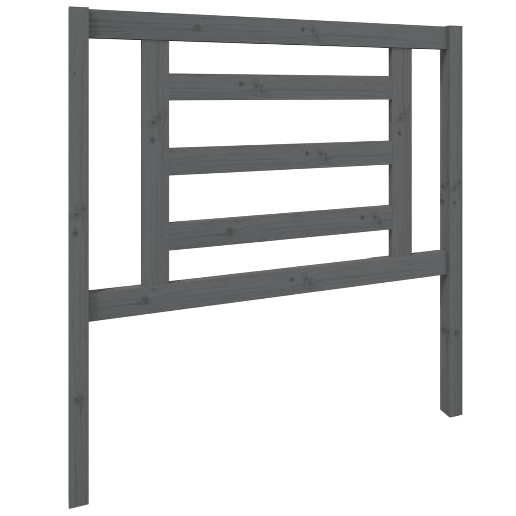 Hoofdbord 96x4x100 cm massief grenenhout grijs is nu te koop bij PeponiXL, paradijselijk wonen!