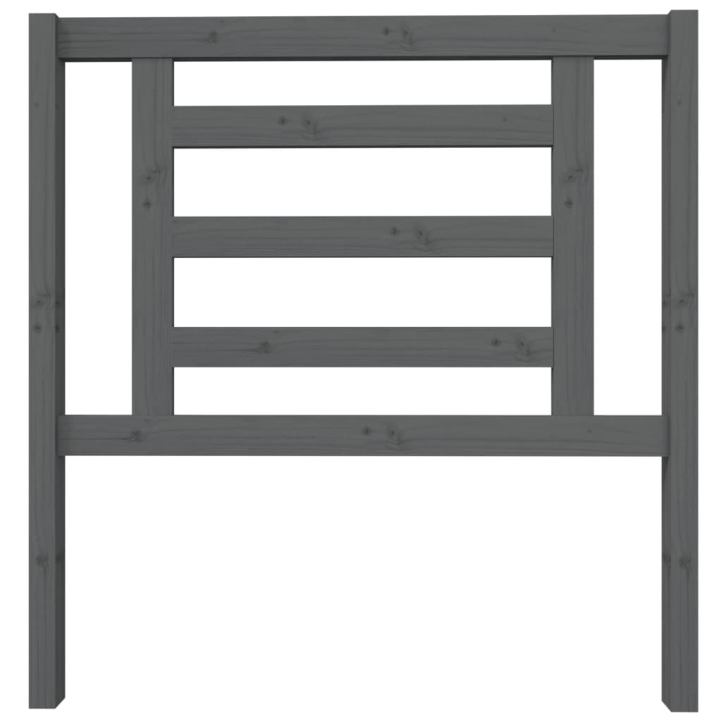 Hoofdbord 96x4x100 cm massief grenenhout grijs is nu te koop bij PeponiXL, paradijselijk wonen!
