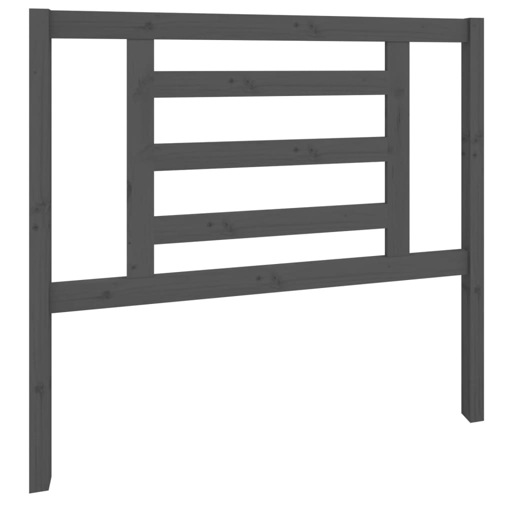 Hoofdbord 106x4x100 cm massief grenenhout grijs is nu te koop bij PeponiXL, paradijselijk wonen!