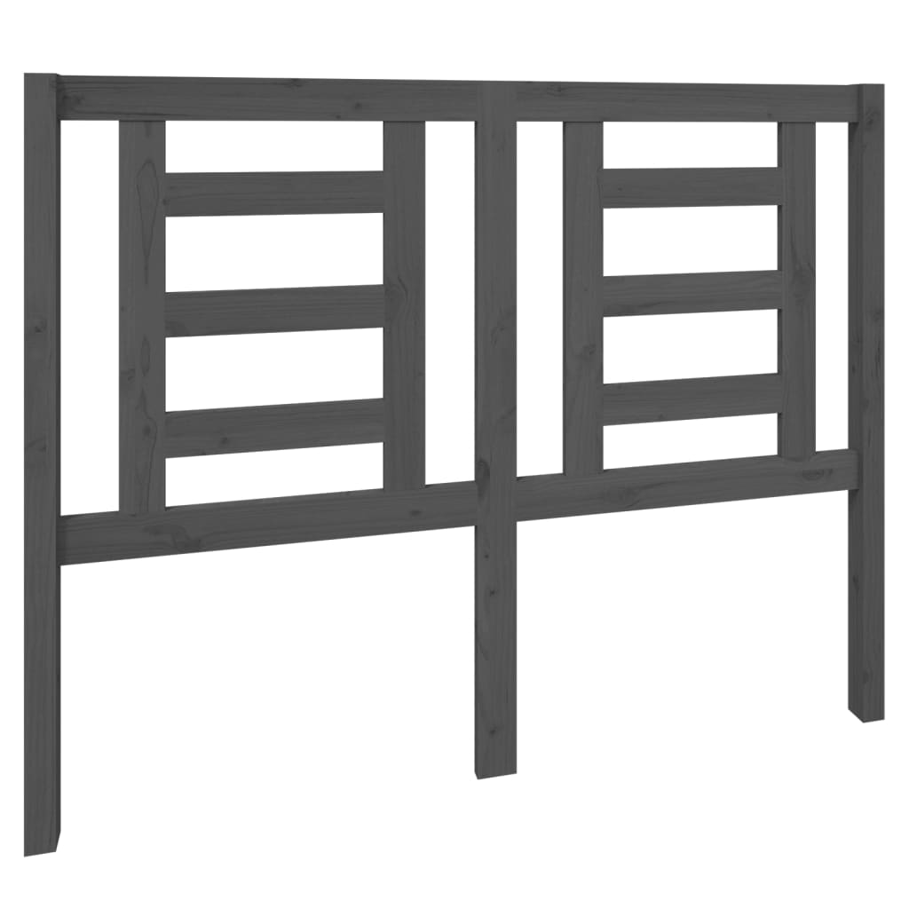 Hoofdbord 126x4x100 cm massief grenenhout grijs is nu te koop bij PeponiXL, paradijselijk wonen!